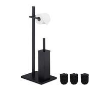 Piantana portarotolo e scopino Supporto carta igienica Set accessori bagno