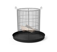 Relaxdays Piastra di Base per braciere, Ø 50 cm, Protezione da Cenere e scintille, Rotonda, Nera