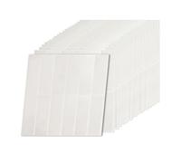 Relaxdays Piastrelle adesive, 10 pz, Bagno & Cucina, 30x30, autoadesive, 3D, tagliabili, PU, Bianche
