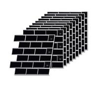 Relaxdays Piastrelle adesive 30x30 cm, autoadesive 3D, tagliabili, Bagno/Cucina, Nero, 10 Pezzi