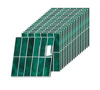 Relaxdays Piastrelle adesive 30x30 cm, Effetto 3D, tagliabili, Bagno e Cucina, Verde