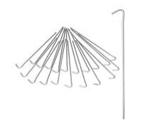 Relaxdays, Argento Picchetti da Tenda, 20 Puntali da Campeggio, Uncini, Lunghi 2 cm, in Acciaio, Set da 20x pz