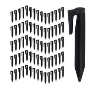 Relaxdays Picchetti per Robot Tagliaerba, Set da 100 Chiodini, Guida per Cavi, Accessori per Tosaerba, Plastica, Nero