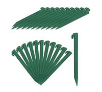 Relaxdays Picchetti, Set 128 Punteruoli, per Terreni Sabbiosi & Soffici, Chiodi 31 cm ca. di Lunghezza, Plastica, Verde