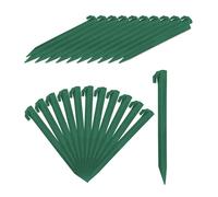 Relaxdays Picchetti, Set 32 Punteruoli, per Terreni Sabbiosi e Soffici, Chiodi 31 cm ca. di Lunghezza, Plastica, verde