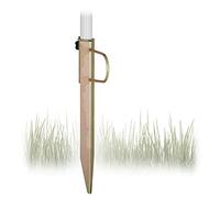 Relaxdays Picchetto per Ombrellone da Giardino, Puntale in Acciaio per Il Terreno, Aste con Diametro Max. 32 mm, Bronzo