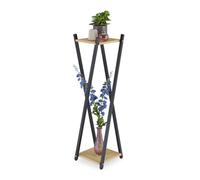 Piedistallo portavaso a colonna nero Scaffale per fiori Tavolino decorativo