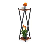 Piedistallo portavaso a colonna nero Scaffale per fiori Tavolino decorativo