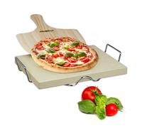 Relaxdays Pietra refrattaria per pizza 3 cm set