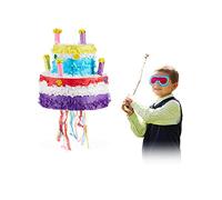 Pignatta a forma di torta di compleanno Pentolaccia colorata Gioco da appendere