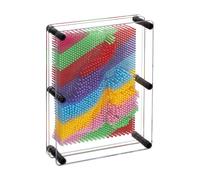 Relaxdays Pin Art 3D, Board Pins per Sculture, Pinpressions, Gioco con i Chiodini Modellanti, H x L: 20x15, Multicolore, 20x15 cm