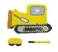 Relaxdays Piñata Cantiere con Bastone e Maschera, da riempire, 33x45x10 cm, Colorata