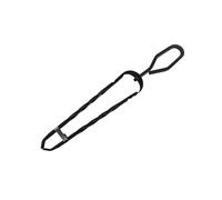 Relaxdays Pinza per Legna da ardere, in Ferro battuto, 46 cm, Pinza per Legna e bricchetti, Nero