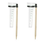 Relaxdays Pluviometro, Set da 2 con Supporto, Misuratore Pioggia da Giardino Qua