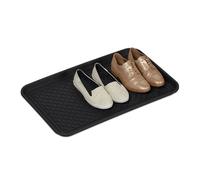 Relaxdays Poggiascarpe Vaschetta per Scarpe Bagnate con Bordi 3x60x40 cm Nero