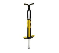 Relaxdays Salterello per Bambini, Pogo Stick, Bastone Salta, Max.60 kg, Impugnatura Imbottita, Acciaio Inox,Giallo, Gommapiuma, Plastica, 103x29x6 cm