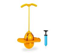 Relaxdays Pogo Stick per Bambini con Palla Salta-Salta, Max 100 kg, 74x39x29 cm, Gioco da Esterno