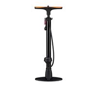 Relaxdays Pompa a Colonna Professionale con Manometro, Testa a Doppia Valvola, Pompa Universale, Adattatore, 60 cm, Nero