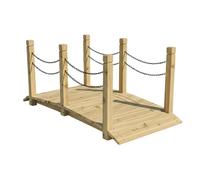 Relaxdays Ponte in legno con catene