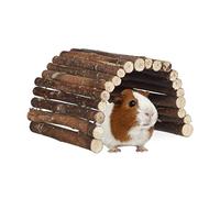 relaxdays Ponte in Legno per Roditori, Tunnel per Animali, Criceti, Flessibile, Schima, HLP 2x29x17cm, Naturale