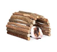 Relaxdays Ponte in Legno per Roditori, Tunnel per Animali, Criceti, Rampa Flessibile, LxP: 30 x 50 cm, Marrone Naturale