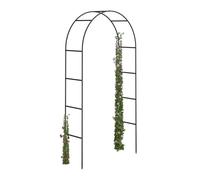 Porta ad arco per rose da 240 cm Pergolato in ferro verniciato 9 kg Verde scuro