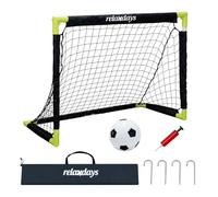 Relaxdays Porta calcio con pallone e borsa