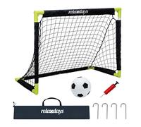Relaxdays Porta calcio con pallone e borsa