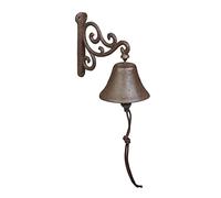 Campanella in ghisa per la parete Campana vintage da muro 0,9 kg 7 cm Marrone