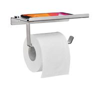 Portarotolo carta igienica rotolo WC con mensola cellulare acciaio inox da muro