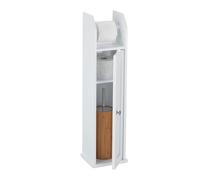 Portarotoli da terra Porta rotoli igienici Mobiletto per bagno 5 kg MDF Bianco