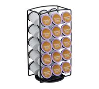 Relaxdays Porta Cialde caffè, Organizer Portacapsule Capsule Compatibili Keurig, HxLxP: 30,5x16x12,5 cm, Nero, Ferro
