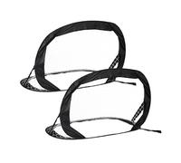 Relaxdays Porta da Calcio per Bambini, Set da 2, Rete Pop Up Portatile per Casa e Giardino, HLP: 80 x 120 x 85 cm, Nero, Acciaio