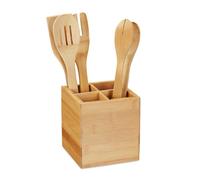 Porta mestoli in legno Organizer da cucina Contenitore per posate 4 scomparti
