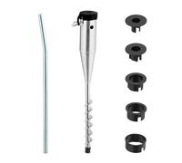 Relaxdays Porta Ombrellone da Spiaggia, Trivella in Acciaio per Sabbia e Prato, Aste 25-55 mm, Vari Colori, 56x7x10 cm