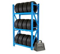 Relaxdays Porta pneumatici blu per 12