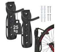 Relaxdays Portabici da Muro, da Parete, Pieghevole, per Garage e Cantina, Gancio per Bici Verticale, Supporto, Nero