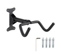 Relaxdays Portabici da Muro, Gancio da Parete Pieghevole per Bici, Garage e Cantina, 50 kg, HLP: 18x27,5x33 cm, Nero