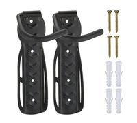 Relaxdays Portabici da Muro, Set da 2 Ganci da Parete per Bici, Regge Max. 25 kg, per Garage, Supporto Verticale, Nero, Acciaio