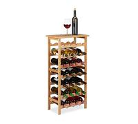 Portabottiglie di vino in bambù Scaffale per vini 7 livelli 4,5 kg 7 ripiani