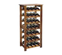 Relaxdays Portabottiglie in acacia 28 bottiglie