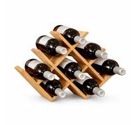 Relaxdays Portabottiglie in bambù per 8 bottiglie