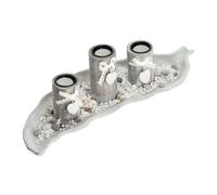 Portacandele Centrotavola shabby chic Vassoio con candele 0,9 kg MDF bianco