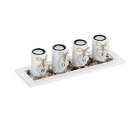 Portacandele Vassoio per candele Porta tealight elegante 4 pz. MDF Vintage