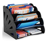 Relaxdays Portadocumenti A4 MDF 5 scomparti
