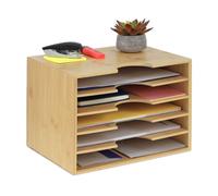 Relaxdays Portadocumenti da scrivania a 5 ripiani