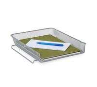 Vaschetta portadocumenti portalettere ufficio office scrivania acciaio argentato