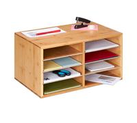 Relaxdays Portadocumenti in bambù da scrivania