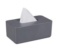 Relaxdays Portafazzoletti grigio con coperchio