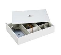 Relaxdays Portagioie con coperchio in similpelle